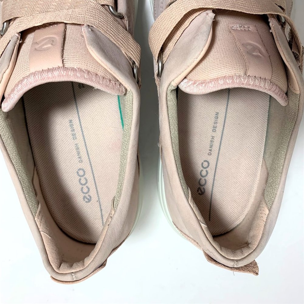 Ecco Soft 7 Wedge Strap Sneakers Nubuck Leather Rose Pink Size 39 US 8 - 8.5 - Picture 9 of 9